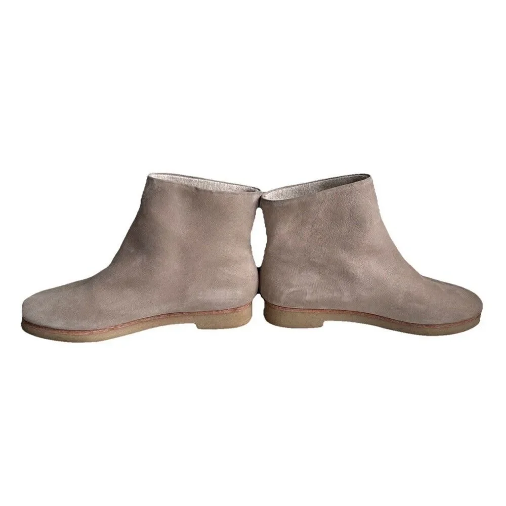 Lauren Manoogian Suede Size 39 US 9 Alpaca Blend Lined Tan Leather Boots